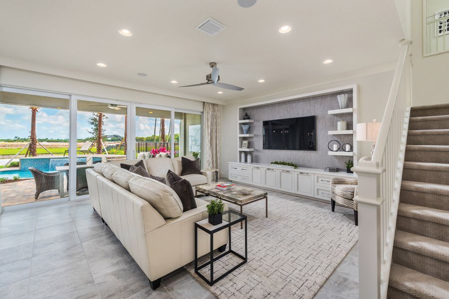 Representative furnished interior of a home built from the Capella by GL Homes in Apex at Avenir, Palm Beach Gardens (Image 7). Representative furnished interior of a home built from the Capella by GL Homes in Apex at Avenir, Palm Beach Gardens (Image 7).