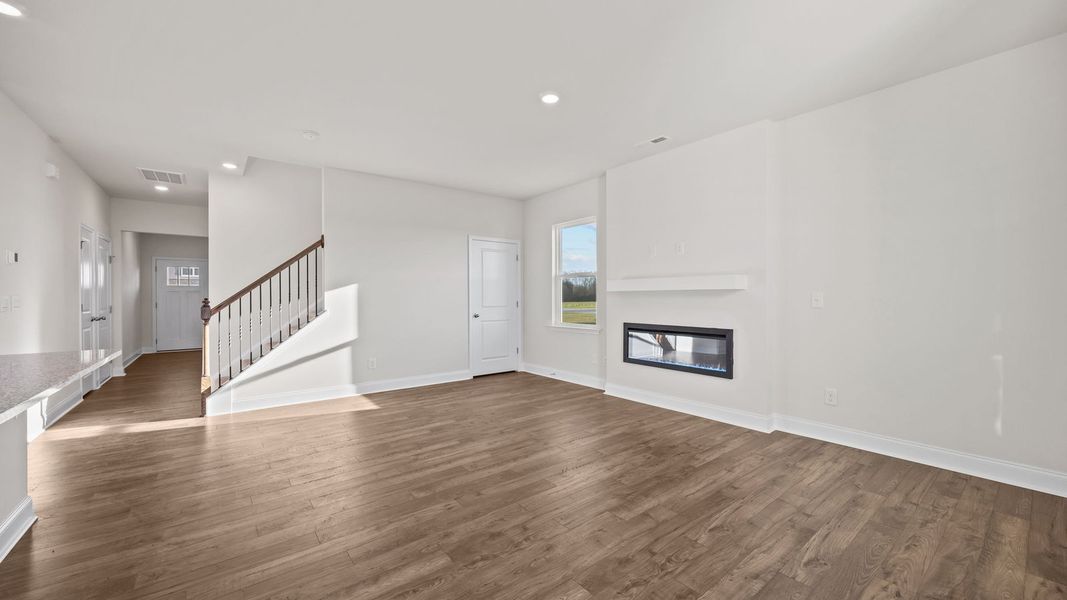 Spacious, unfurnished interior of a new home in Beaver Dam Crossing, Bailey (Image 17). Spacious, unfurnished interior of a new home in Beaver Dam Crossing, Bailey (Image 17).