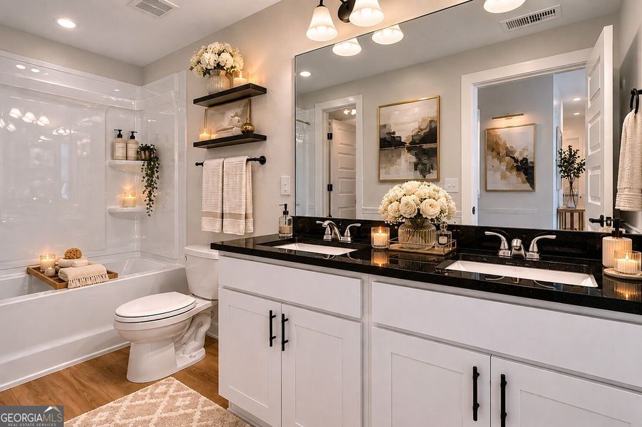 Furnished interior view inside a new home in The Fairways at Mirror Lake, Villa Rica (Image 34).