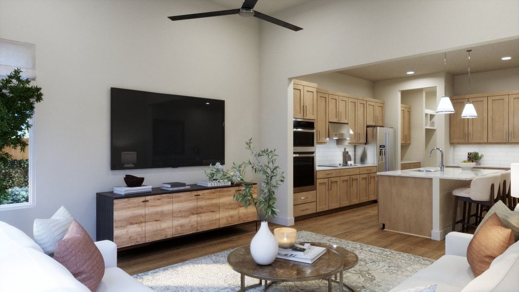Representative furnished interior of a home built from the 4060 by Risewell Homes in Bluff Haven, Georgetown (Image 5).