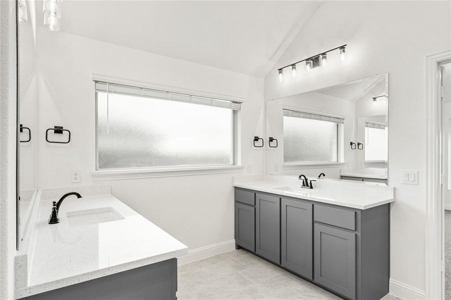 Furnished interior view inside a new home in Wildflower Ranch 60-65, Fort Worth (Image 15). Furnished interior view inside a new home in Wildflower Ranch 60-65, Fort Worth (Image 15).