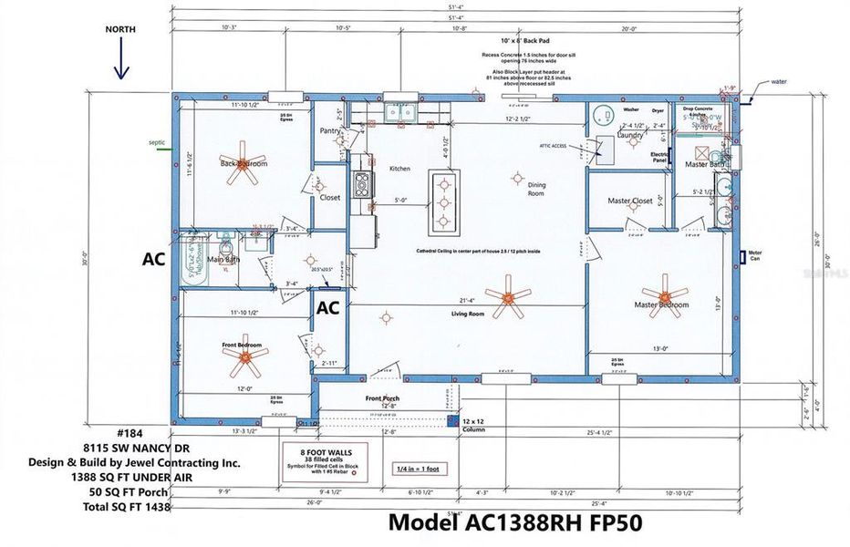 2D floor plan layout of this home in , Arcadia, FL (Image 3).