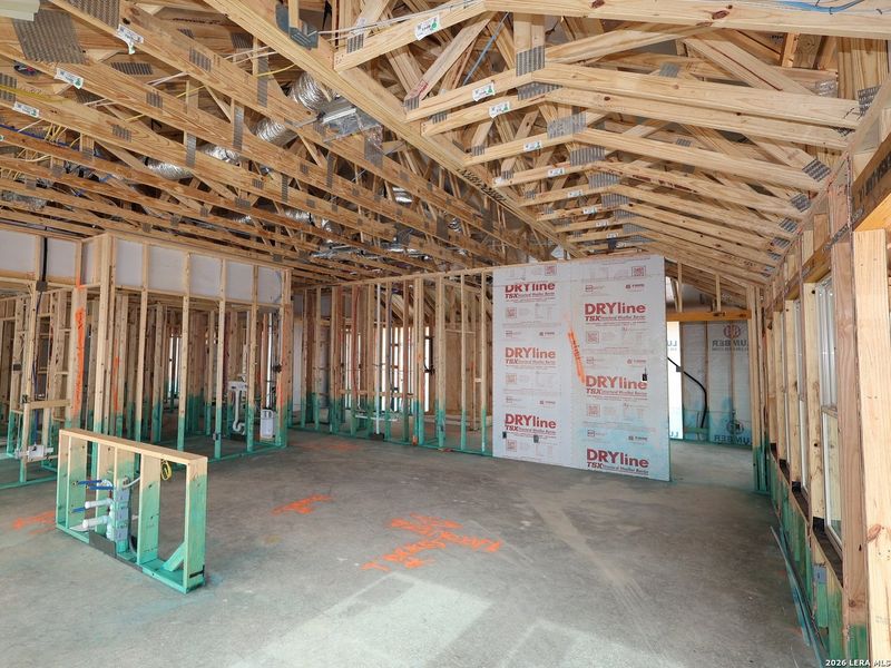 In-progress construction of a new home in Hickory Ridge, Elmendorf, TX (Image 36).