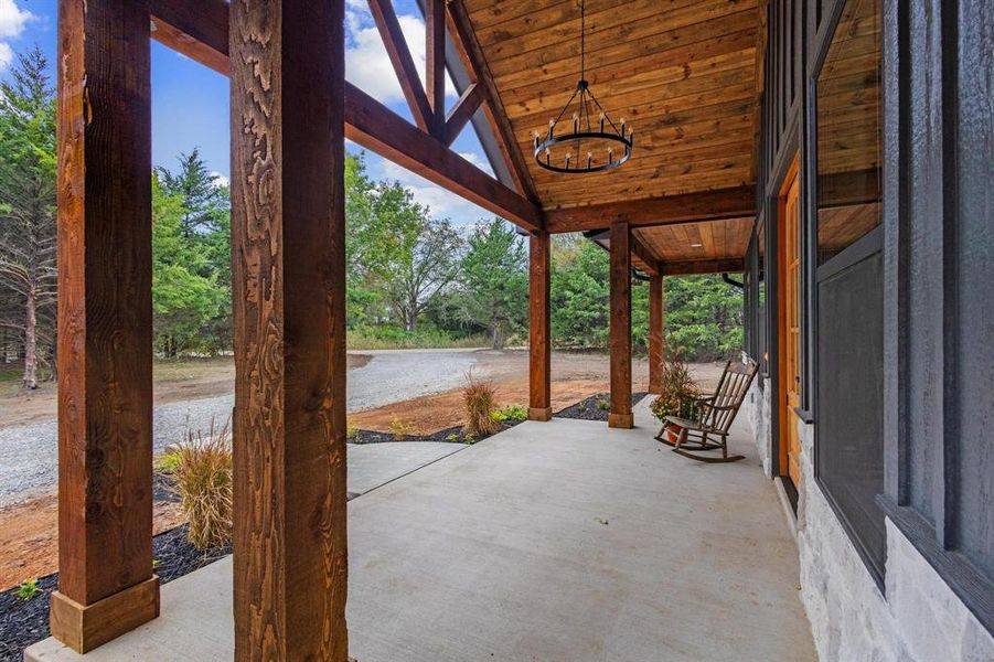 Exterior details and patio area of a home in , Bonham (Image 30).