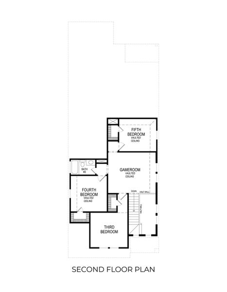 2D floor plan layout for the Washington F by First Texas Homes in Tabor Ranch, Denton, TX (Image 4). 2D floor plan layout for the Washington F by First Texas Homes in Tabor Ranch, Denton, TX (Image 4).