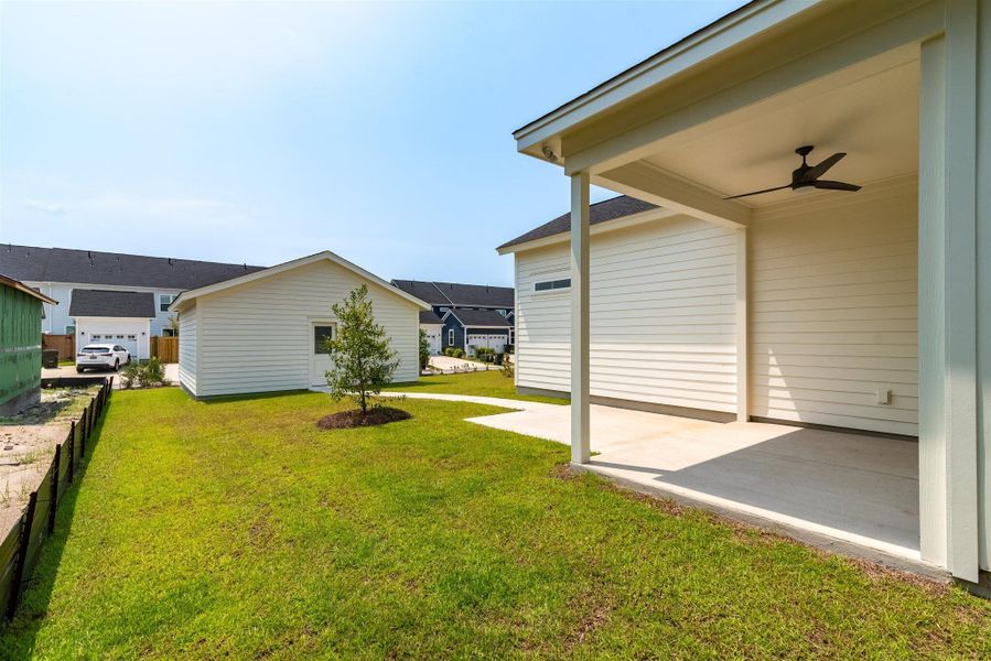 Exterior details and patio area of a home in Nexton, Summerville (Image 26).