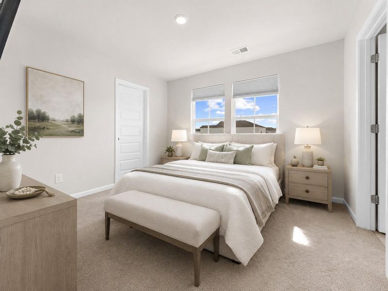 Furnished interior view inside a new home in Lindera Preserve at Cane Bay Plantation, Summerville (Image 10). Furnished interior view inside a new home in Lindera Preserve at Cane Bay Plantation, Summerville (Image 10).