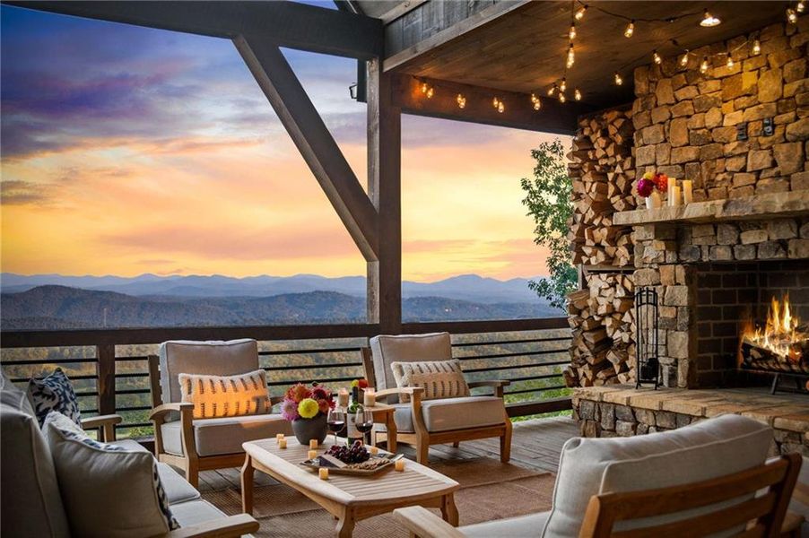 Exterior details and patio area of a home in , Mineral Bluff (Image 33).