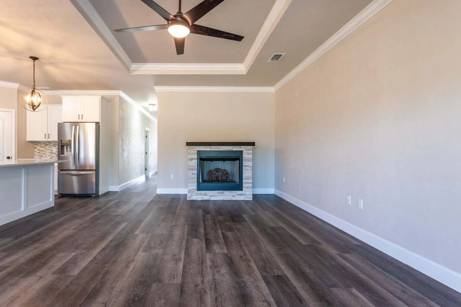 Representative unfurnished interior of a home built from the Pearson by William Weseman Construction in Grand Oaks, Gainesville (Image 11). Representative unfurnished interior of a home built from the Pearson by William Weseman Construction in Grand Oaks, Gainesville (Image 11).