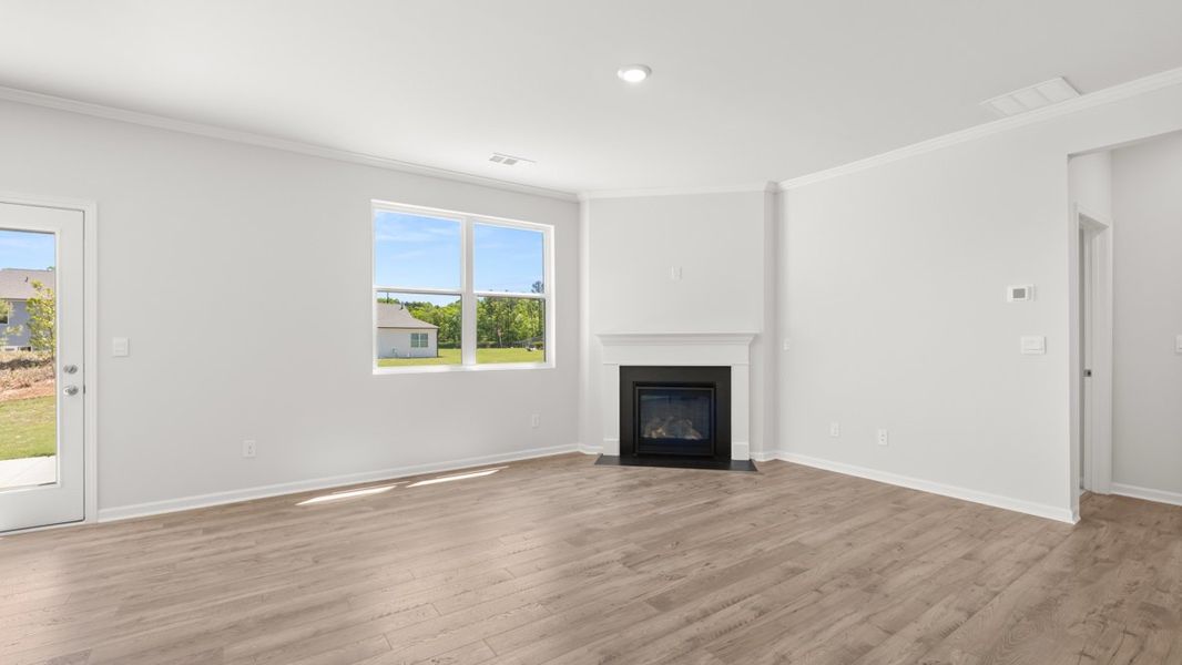 Representative unfurnished interior of a home built from the Hayden by D.R. Horton in Parkside at Carter Grove, Cartersville (Image 15).