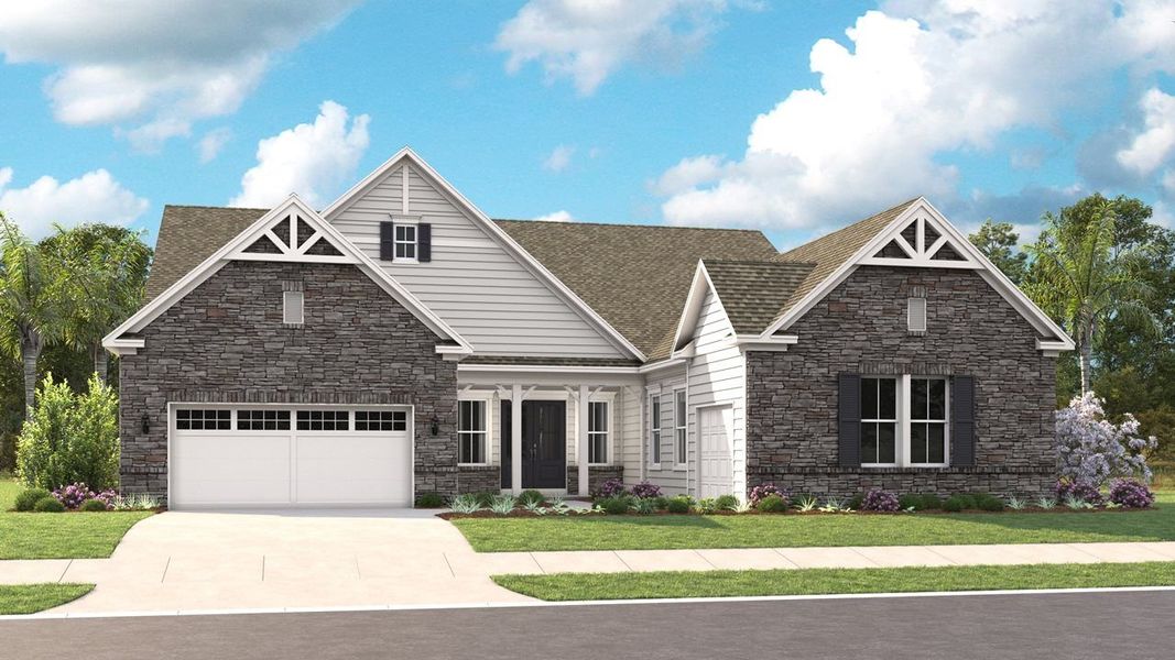 Representative exterior photo of a completed home built from the Valerie by Kolter Homes in Cresswind at Spring Haven, Newnan, GA (Image 21).