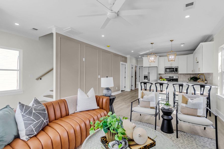 Furnished interior view inside a new home in , Charleston (Image 12).