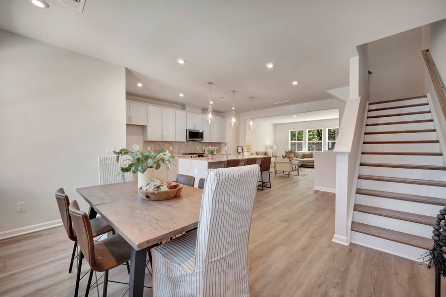 Representative furnished interior of a home built from the Huck by Tri Pointe Homes in Twinleaf Townes, Chapel Hill (Image 12).