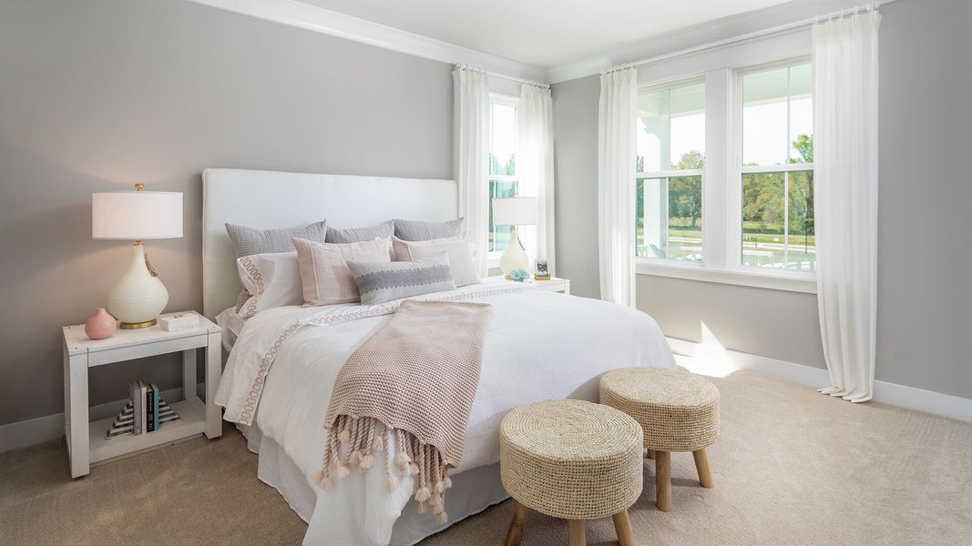 Furnished interior view inside a new home in Sweetgrass at Summers Corner: Row Collection, Summerville (Image 8).