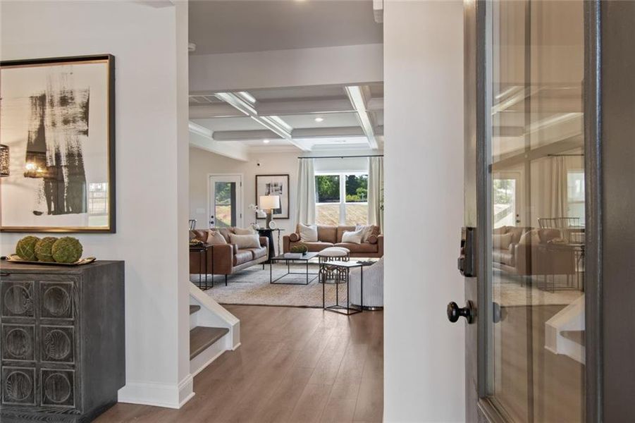 Furnished interior view inside a new home in Crofton Place Enclave, Snellville (Image 33). Furnished interior view inside a new home in Crofton Place Enclave, Snellville (Image 33).