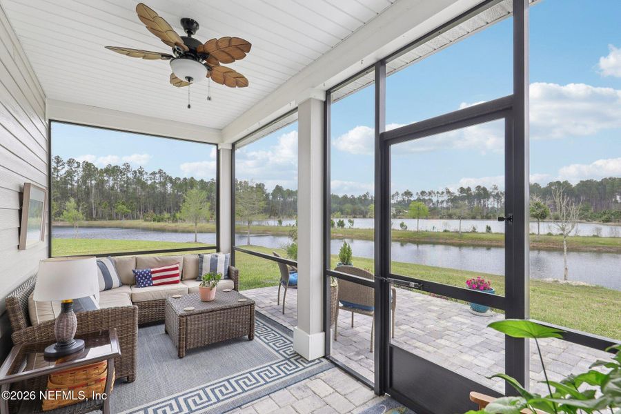 Exterior details and patio area of a home in Stillwater | Active Adult 55+, St. Johns (Image 21).