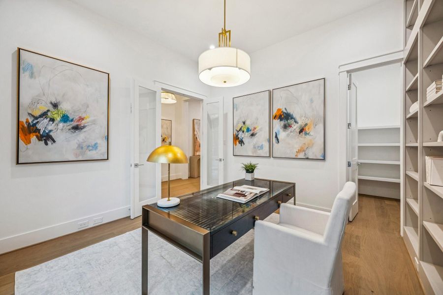 Another view of the Study which also features a closet.