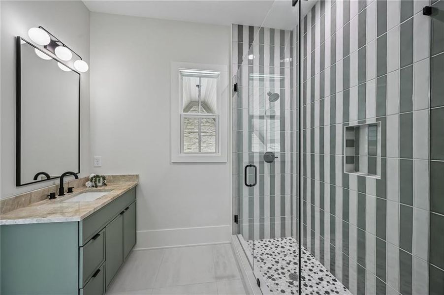 Furnished interior view inside a new home in , Buford (Image 10).