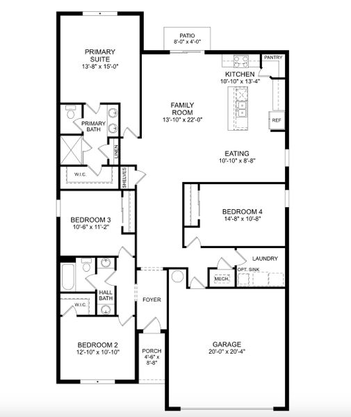 2D floor plan layout for the The Seaton by Stanley Martin Homes in Wynnstone, Davenport, FL (Image 1). 2D floor plan layout for the The Seaton by Stanley Martin Homes in Wynnstone, Davenport, FL (Image 1).
