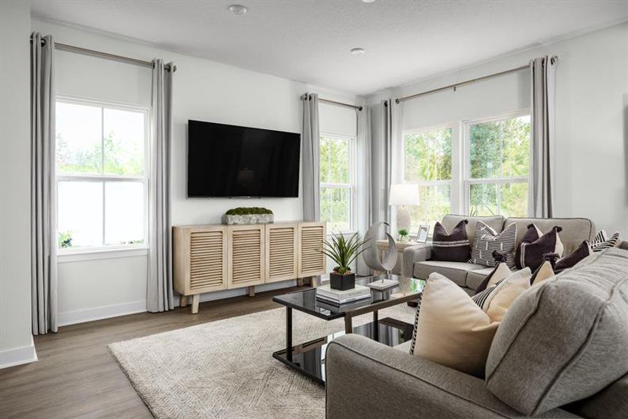 Representative furnished interior of a home built from the Thornewood by Ryan Homes in Layton Hall, Mauldin (Image 24).