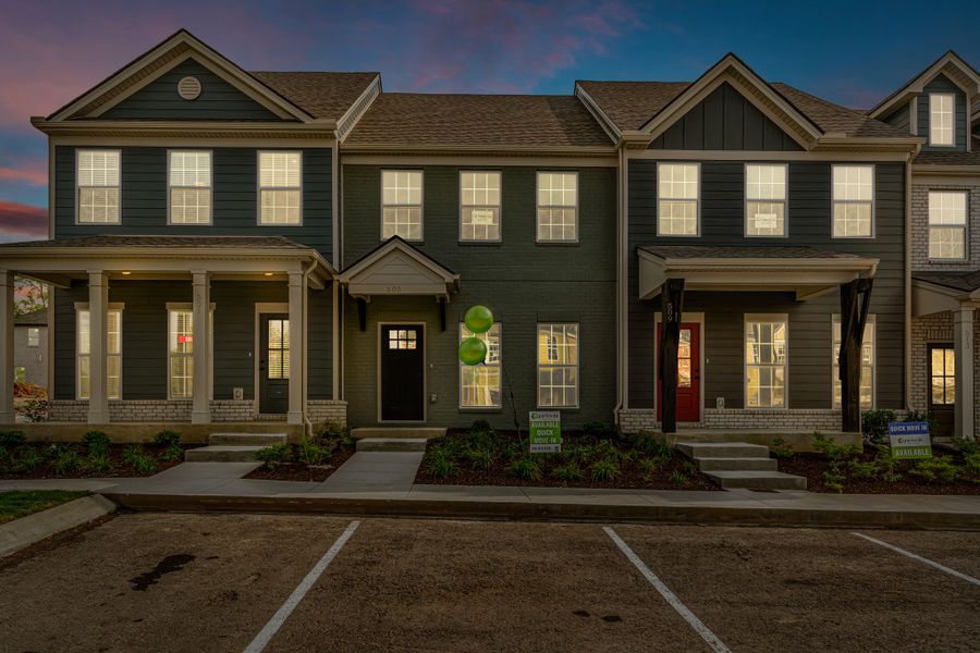 Front exterior of a new home in Oxford Station, Gallatin, TN, highlighting curb appeal (Image 21).