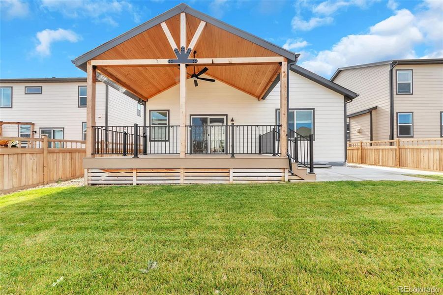 Exterior details and patio area of a home in Mosaic at Brighton Crossings, Brighton (Image 20). Exterior details and patio area of a home in Mosaic at Brighton Crossings, Brighton (Image 20).