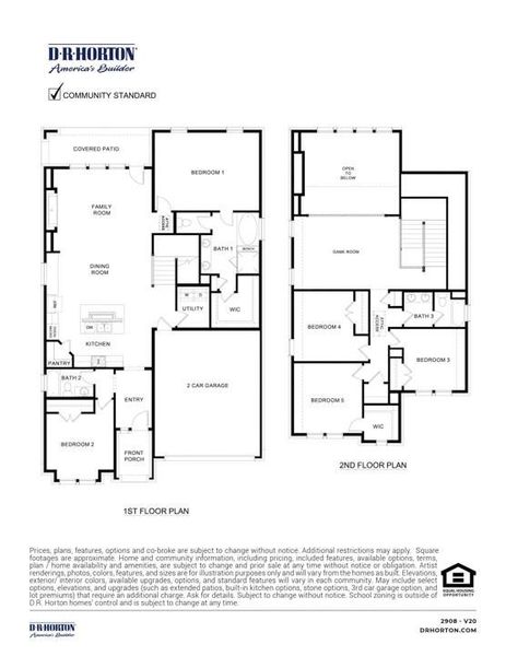 2D floor plan layout of this home in Clearview Ranch, Royse City, TX (Image 3).