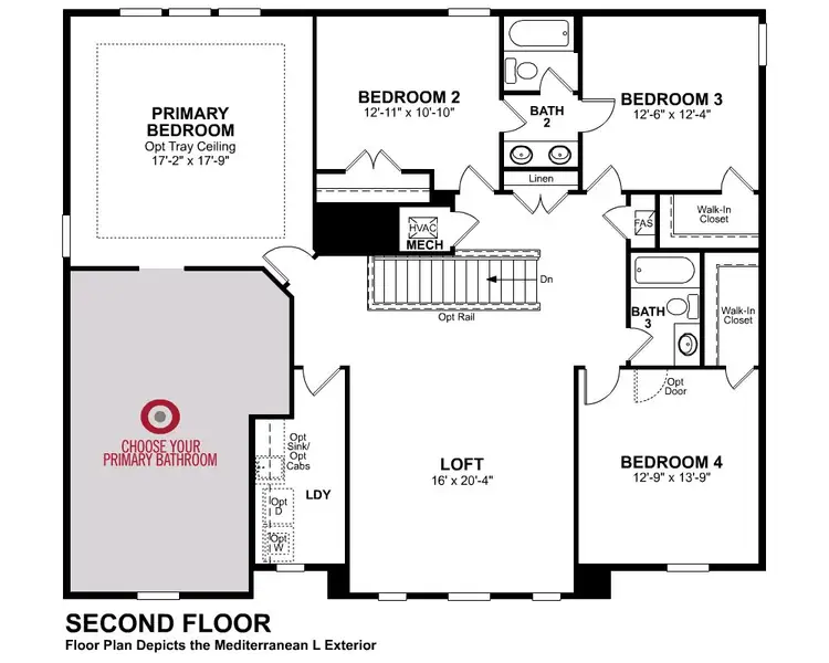 2D floor plan layout of this home in Estates at Lake Jesup, Sanford, FL (Image 3).