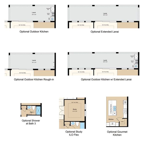 2D floor plan layout of this home in Esplanade by the Islands, Naples, FL (Image 3).