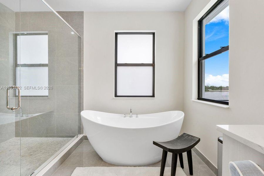 Furnished interior view inside a new home in Solana Bay at Avenir, Palm Beach Gardens (Image 31).