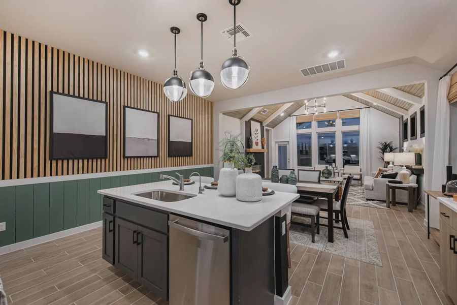 Furnished interior view inside a new home in Stream Waters, Buda (Image 15).