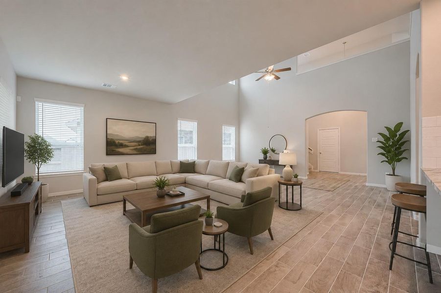 Furnished interior view inside a new home in Sunterra, Katy (Image 10).