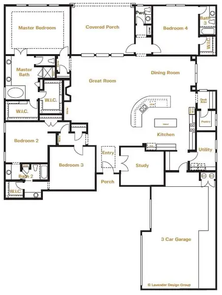 Calais Floor Plan in Belle Oaks, Bulverde | Sitterle Homes