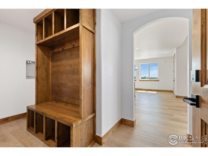 Mudroom off Garage with Storage Cubby!