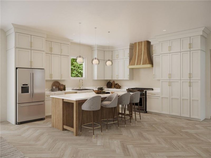 Furnished interior view inside a new home in , Atlanta (Image 4).