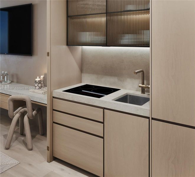 Furnished interior view inside a new home in , Miami (Image 8).