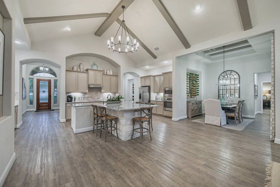 Representative furnished interior of a home built from the Lancashire by Chesmar Homes in Potranco Oaks 100's, Castroville (Image 10).