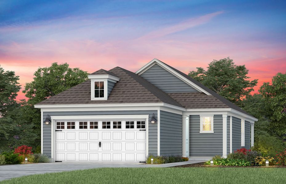 Representative exterior photo of a completed home built from the Alpine by Del Webb in Del Webb Wilmington at Mallory Creek, Leland, NC (Image 19).