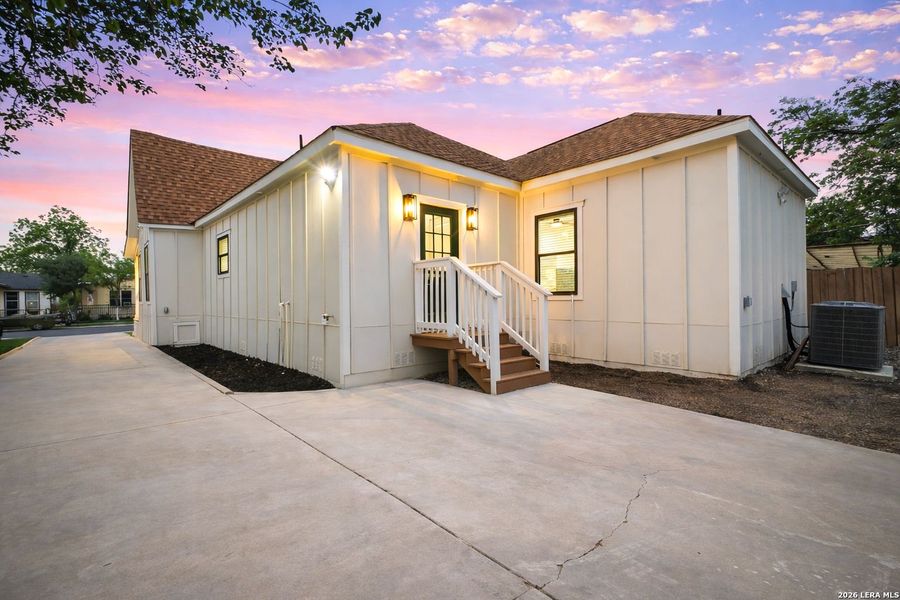 Exterior details and patio area of a home in , San Antonio (Image 33).