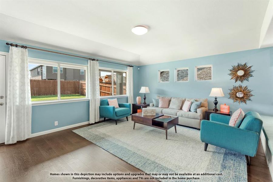 Furnished interior view inside a new home in Bear Creek Elements, Lavon (Image 21).