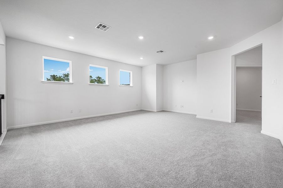 Representative unfurnished interior of a home built from the Peridot by Taylor Morrison in Santa Rita Ranch, Liberty Hill (Image 13). Representative unfurnished interior of a home built from the Peridot by Taylor Morrison in Santa Rita Ranch, Liberty Hill (Image 13).