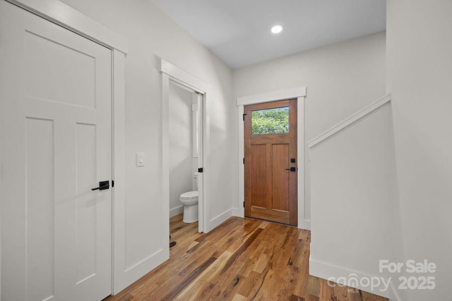 Main floor features a half bath