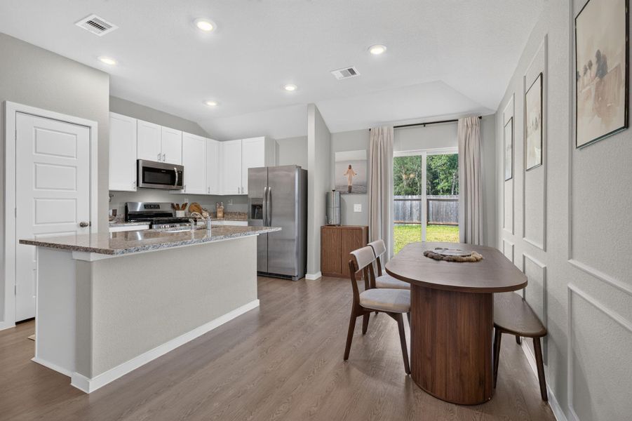 Furnished interior view inside a new home in Caney Mills, Conroe (Image 8).