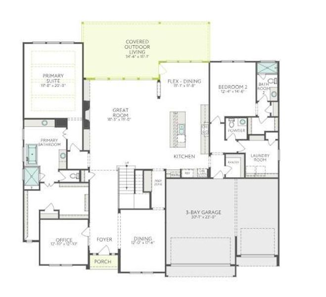 2D floor plan layout of this home in , Spring, TX (Image 3).