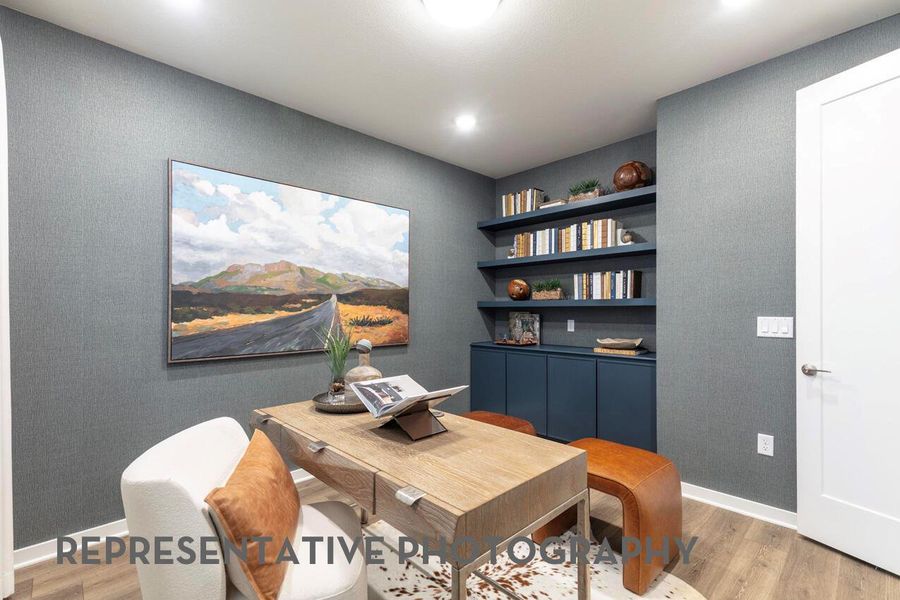 Furnished interior view inside a new home in Palmera Ridge, Leander (Image 6).