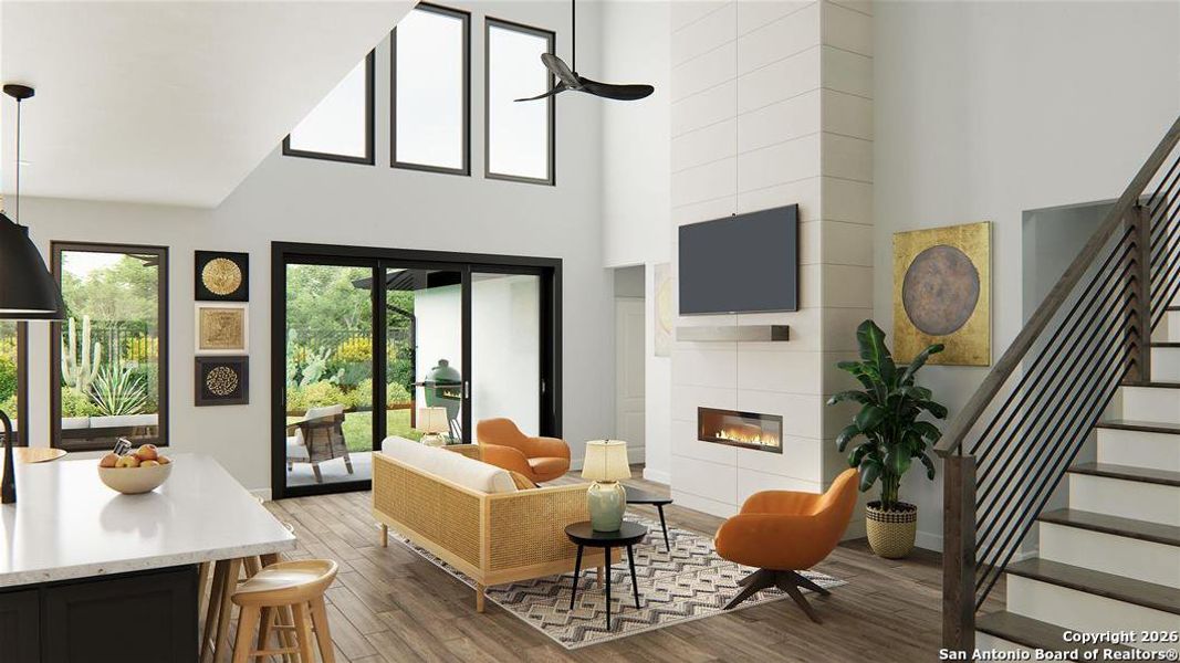 Furnished interior view inside a new home in Esperanza 80', Boerne (Image 14).