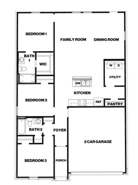 2D floor plan layout of this home in Lexington Heights, Willis, TX (Image 4).