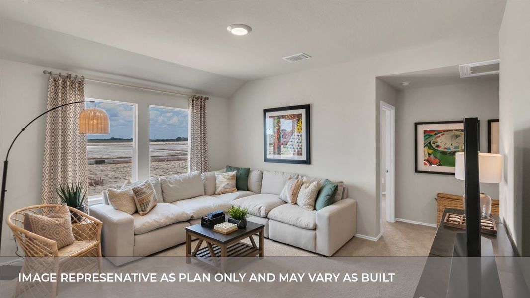 Furnished interior view inside a new home in Trails at Wildhorse, Austin (Image 17).