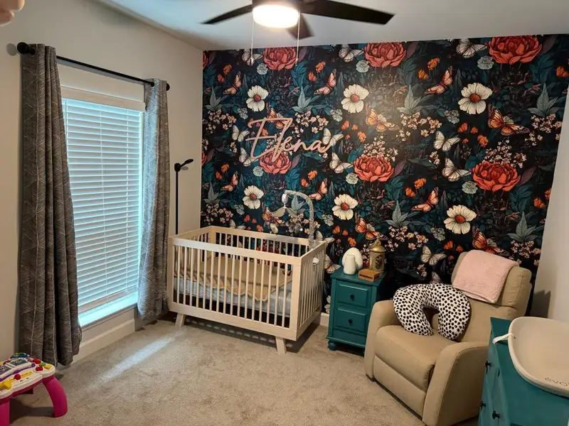 Furnished interior view inside a new home in Grand Central Park 45', Conroe (Image 11).