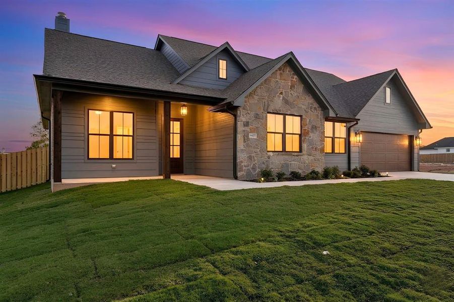 Front exterior of a new home in , Lindale, TX, highlighting curb appeal (Image 22).